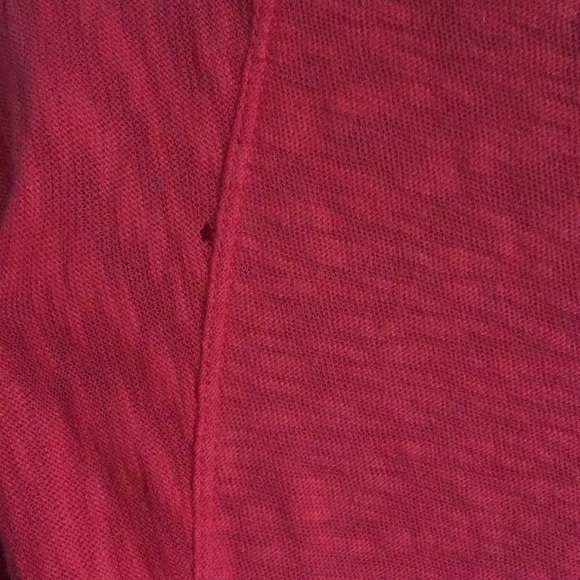 LUCY & LAUREL STRETCH RED BOHO OVERSIZED TOP S - Picture 7 of 11